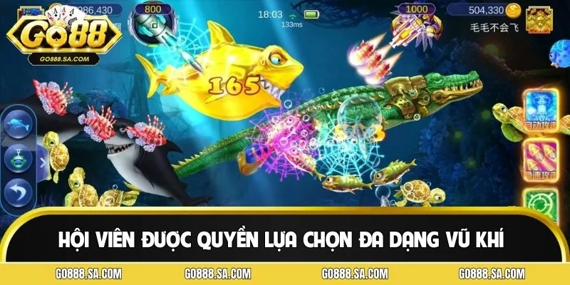 Hội viên được quyền lựa chọn đa dạng vũ khí