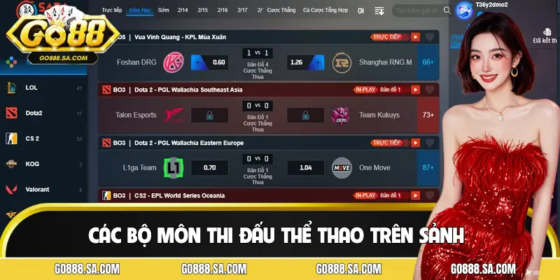 Các bộ môn nổi bật để cược tại SABA Sports