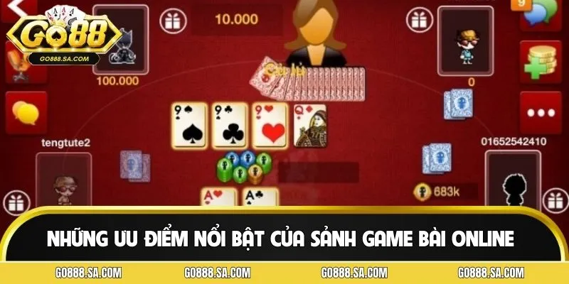 Thế mạnh thu hút người chơi vào game bài online tại GO88